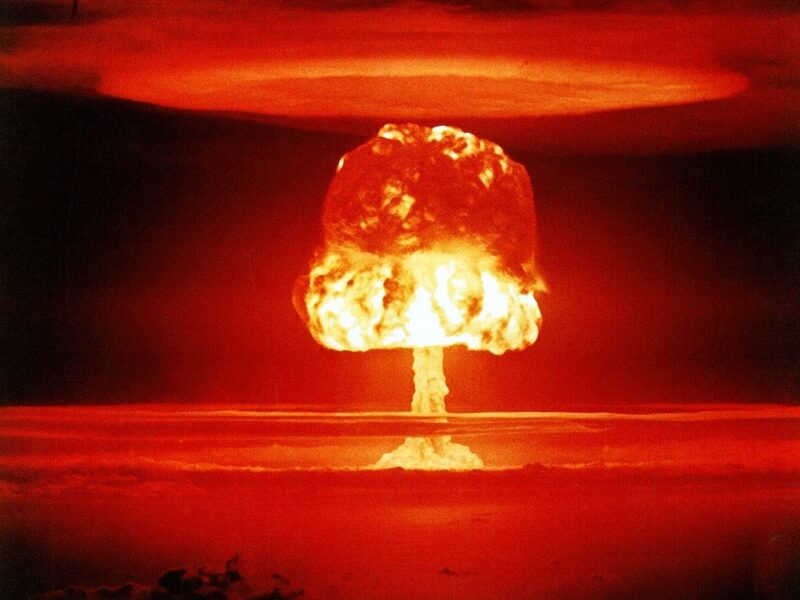 atomic bomb, mushroom cloud, explosion