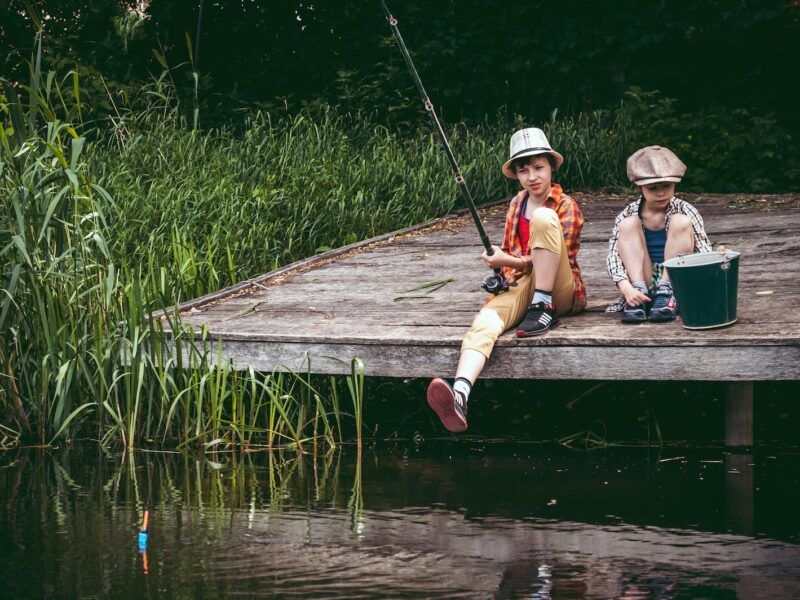 Kids Fishing in the Lake