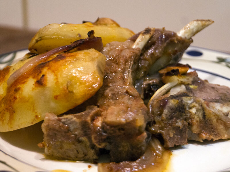 The BFD Food Column: Patata fil Forn (Baked Potatoes with Lamb Chops)